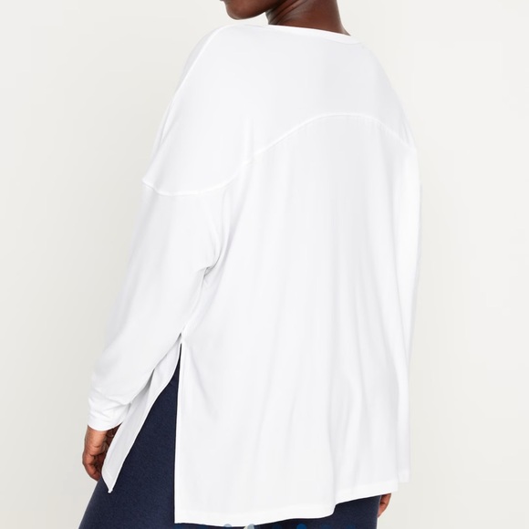 NWT OLD NAVY Cloud 94 Soft Long Sleeve TUNIC Color: White Lilies - Picture 6 of 9